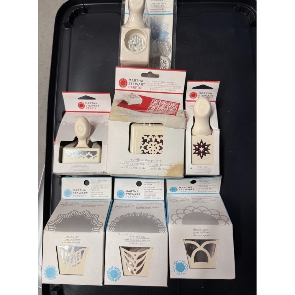 New Set of 7 Martha Stewart‎ Punch Around the Page, CIRCLE EDGE & MORE NEW!